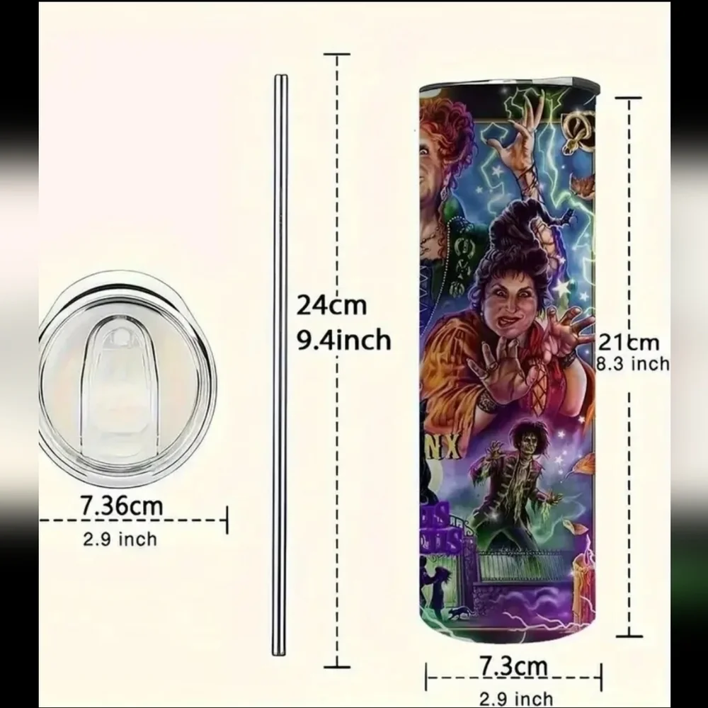 NWT Hocus Pocus stainless steel 20oz tumbler Halloween